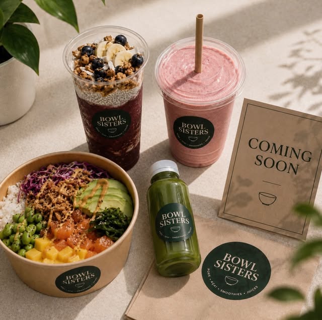Poké, açaí, smoothie en juice in de eigen Bowl Sisters-verpakking